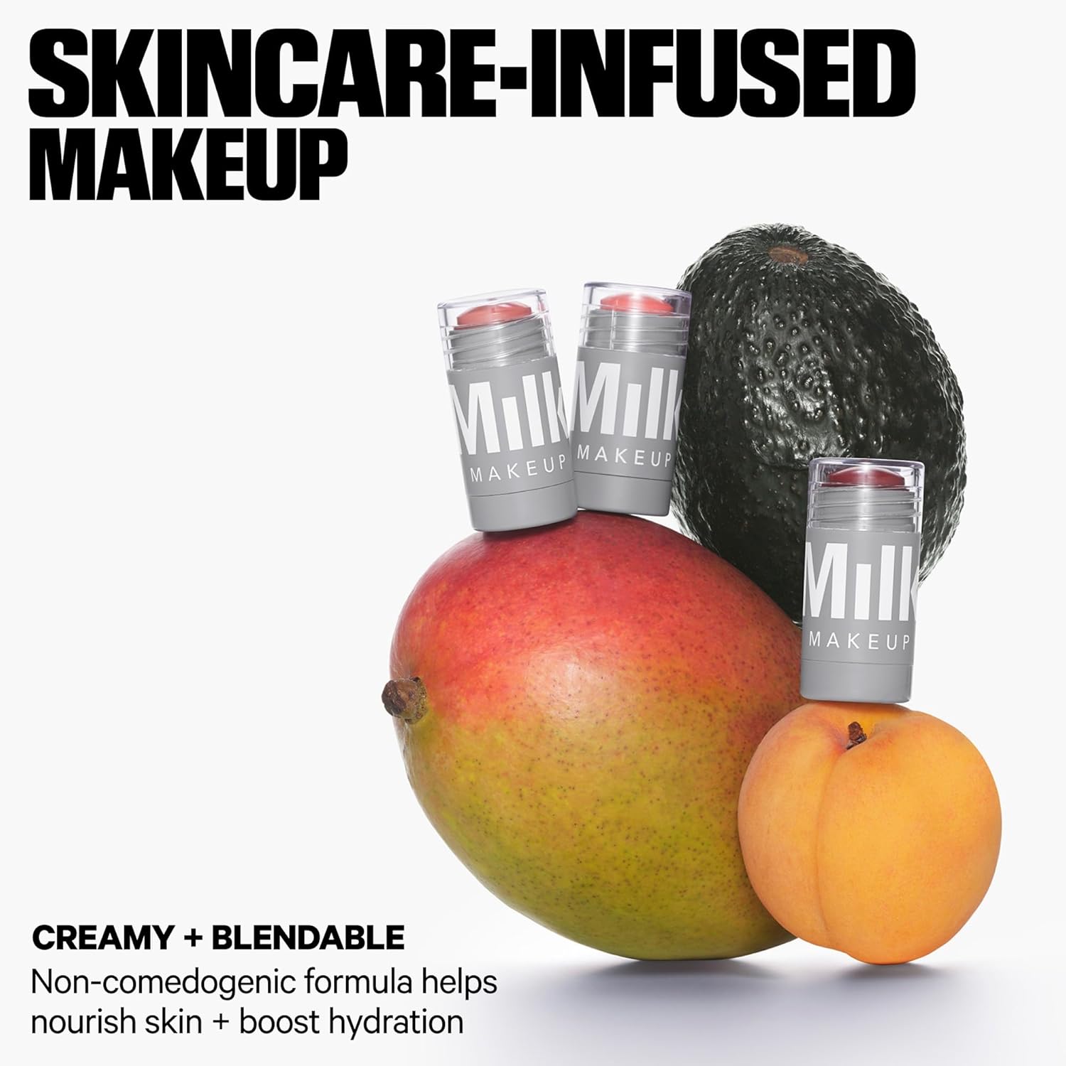 Lip + Cheek Stick – Multi-Use Cream Blush + Lip Color with Mango Butter, Avocado Oil + Apricot Oil – Hydrating, Buildable, Long-Lasting, Vegan Formula