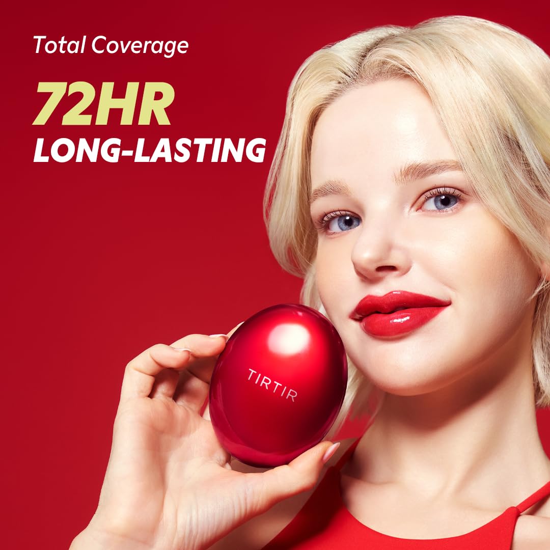 Mask Fit Red Cushion Foundation | Full coverage, Weightless, Skin fit, Satin Glow Finish, Korean Makeup BB Foundation, beauty, Tattoo cover up, Buildable (#21N Ivory, 0.63 Fl Oz)